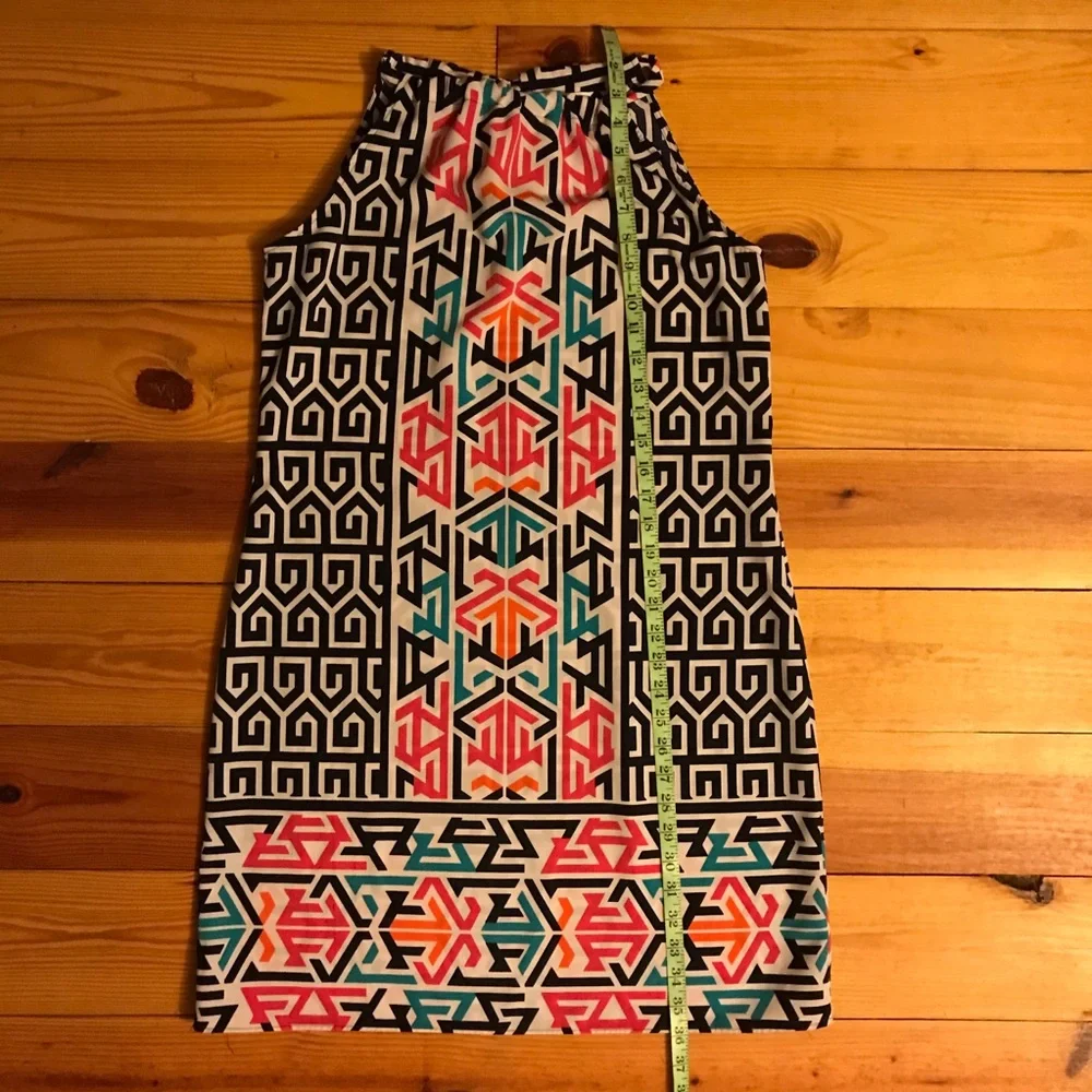 Crown & Ivy Black White Multi Geometric Dress, EUC, M - Picture 8 of 11